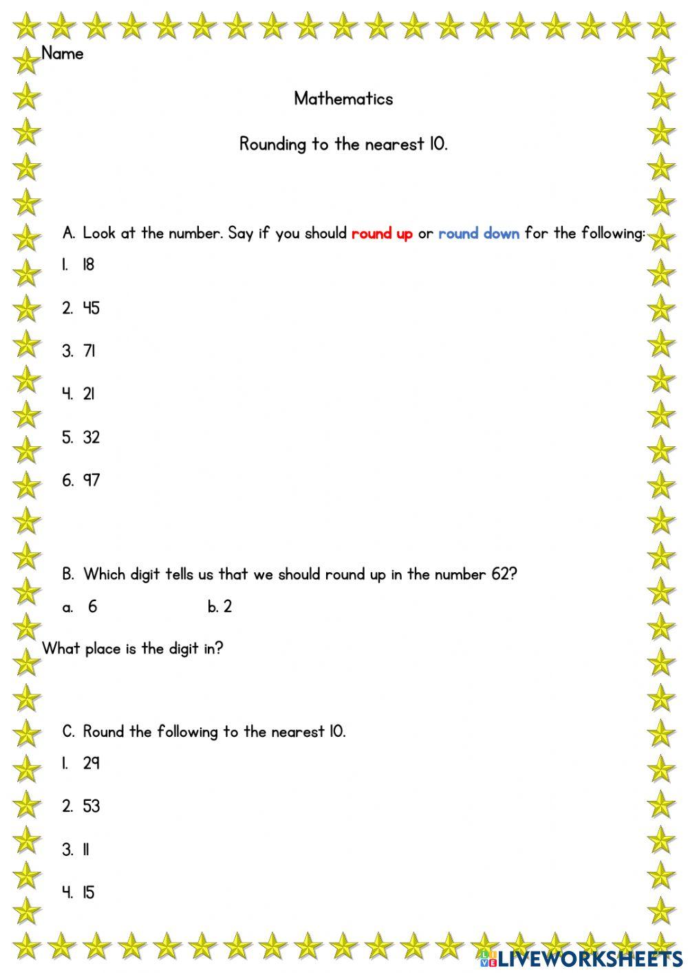 Rounding to the nearest 10