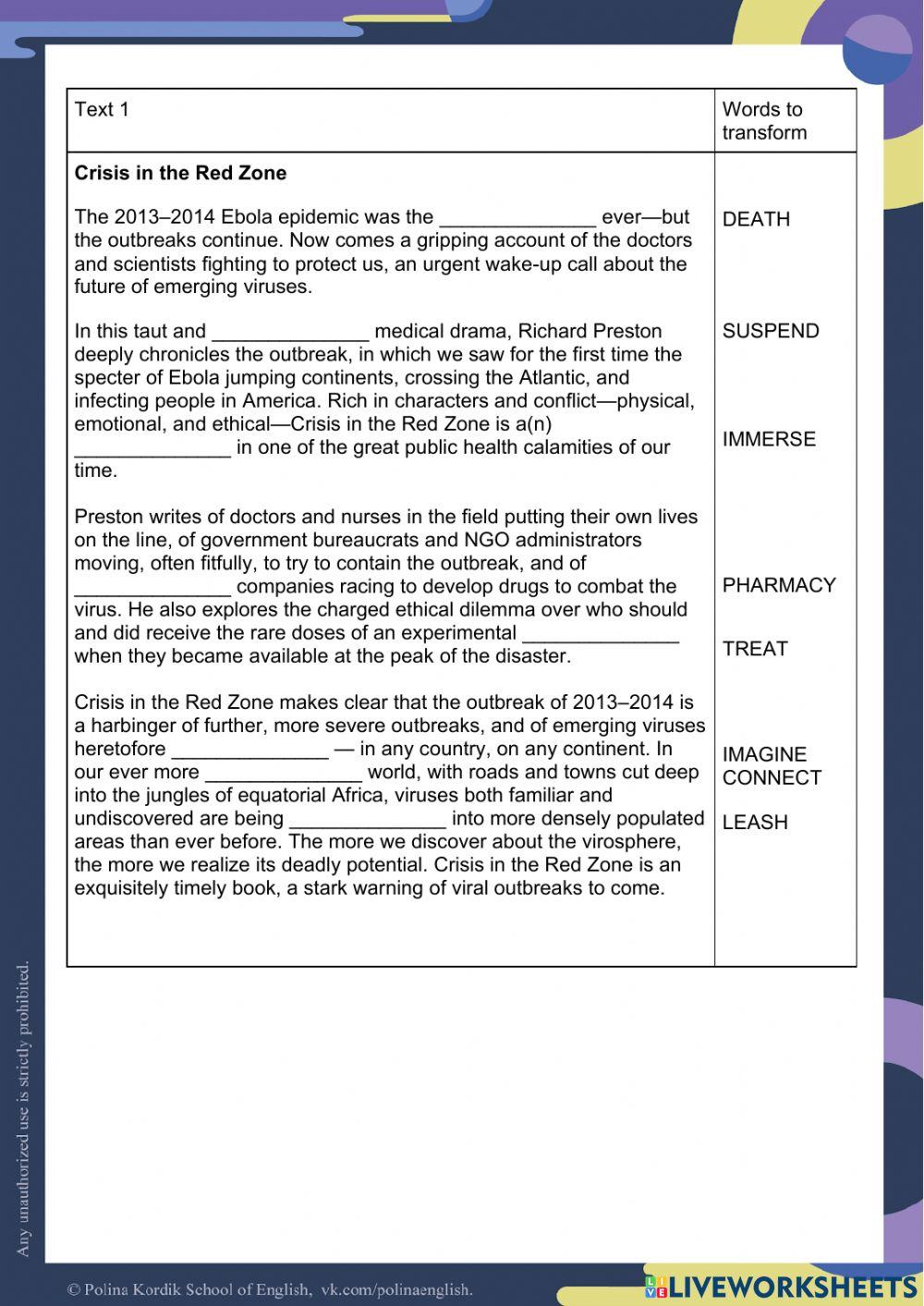 Week 24 Word Formation 1-5