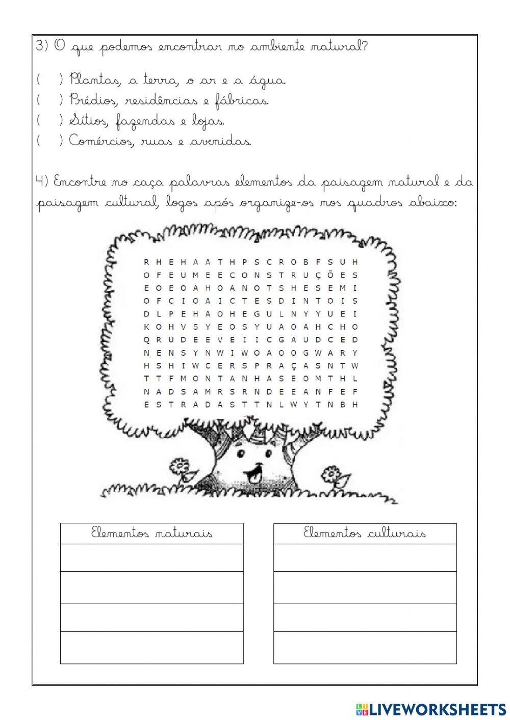 Elementos da paisagem