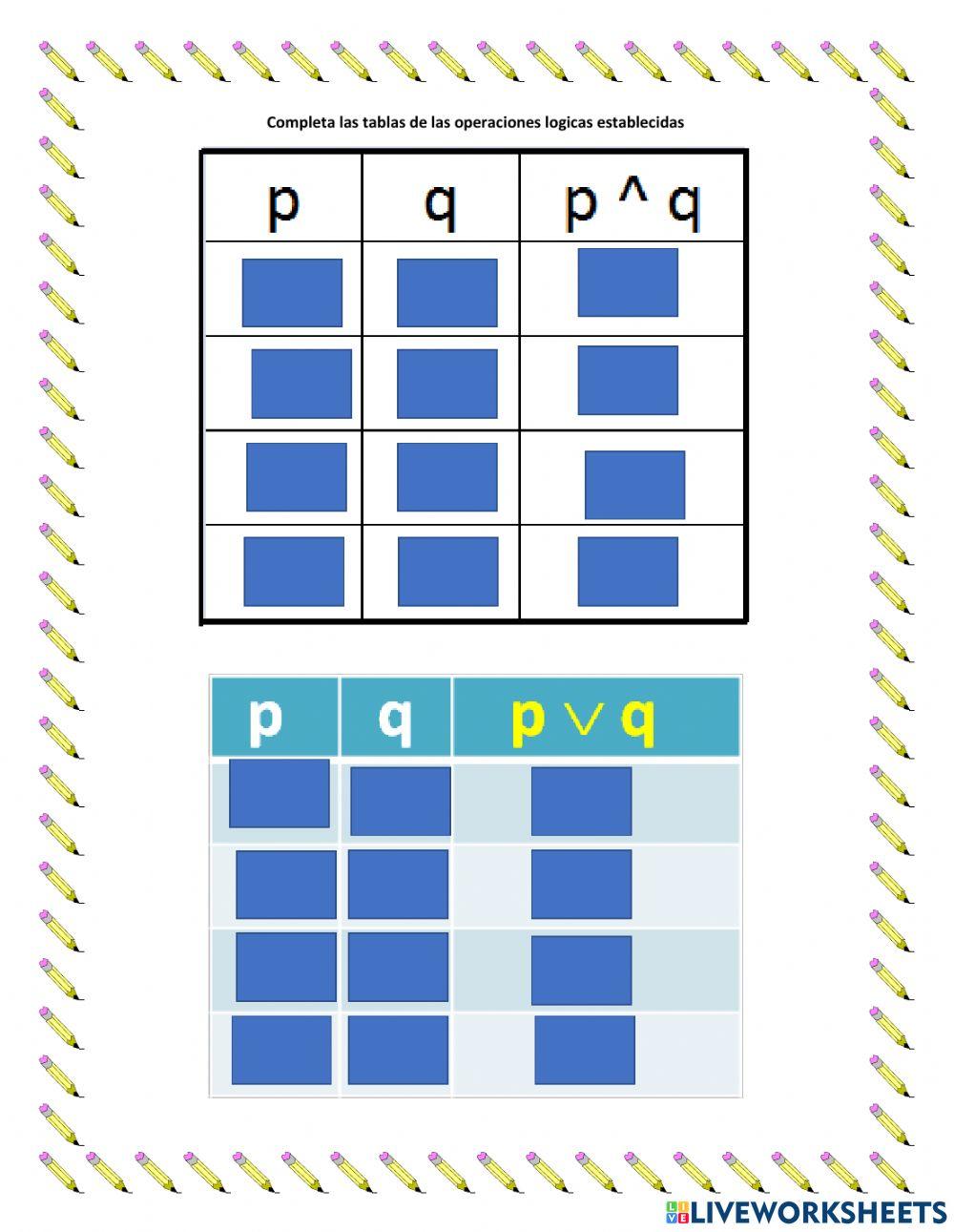 Tabla de valor de verdad