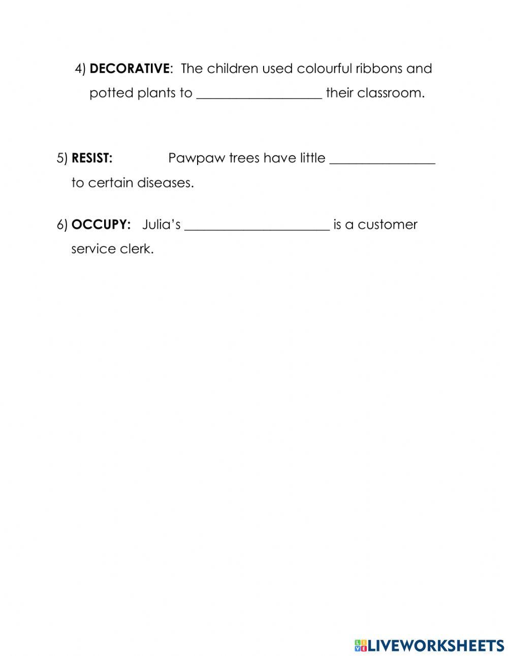 Grammar Review Exercise