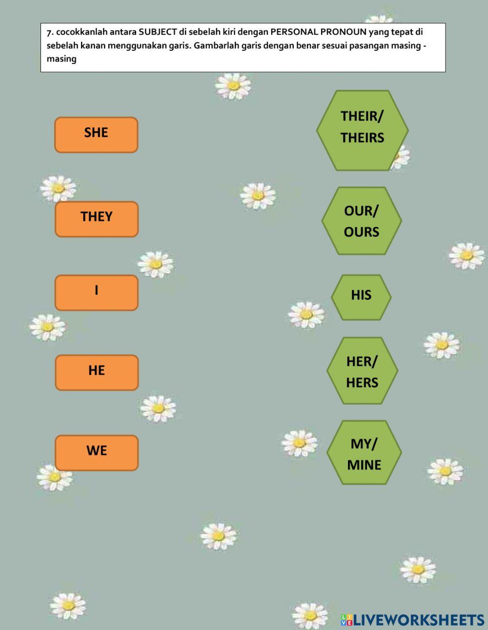 Pronoun for 7th grade