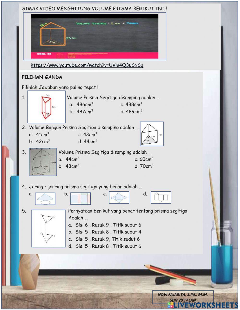 E-LKPD BANGUN RUANG PRISMA SEGITIGA