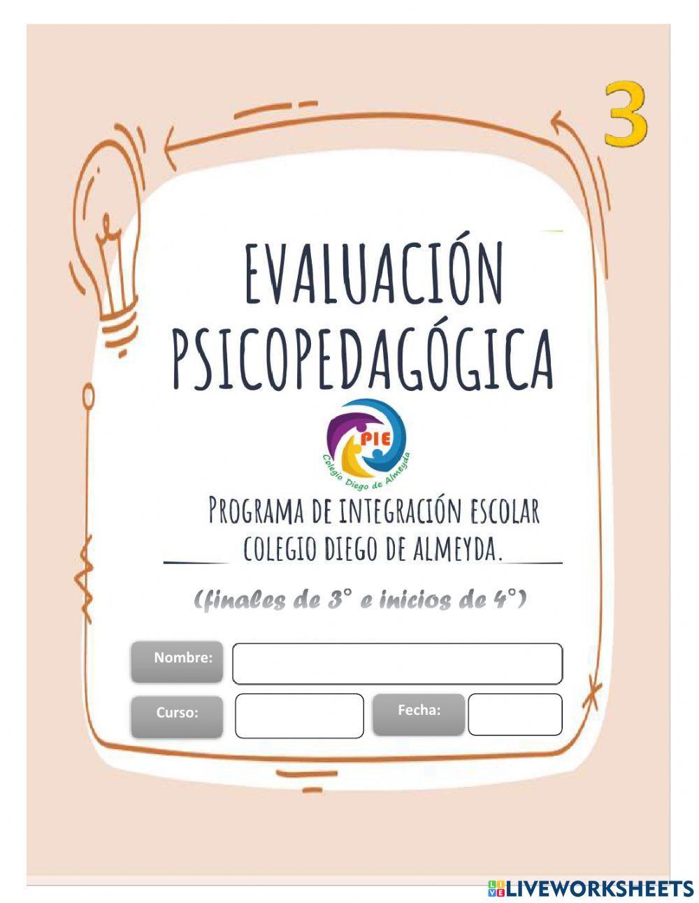 Evaluación Psicopedagogica