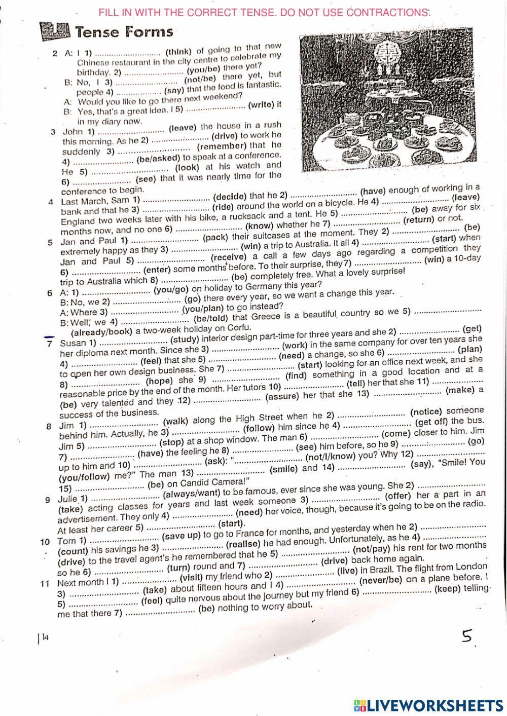 ALL TENSES. REVISION. 