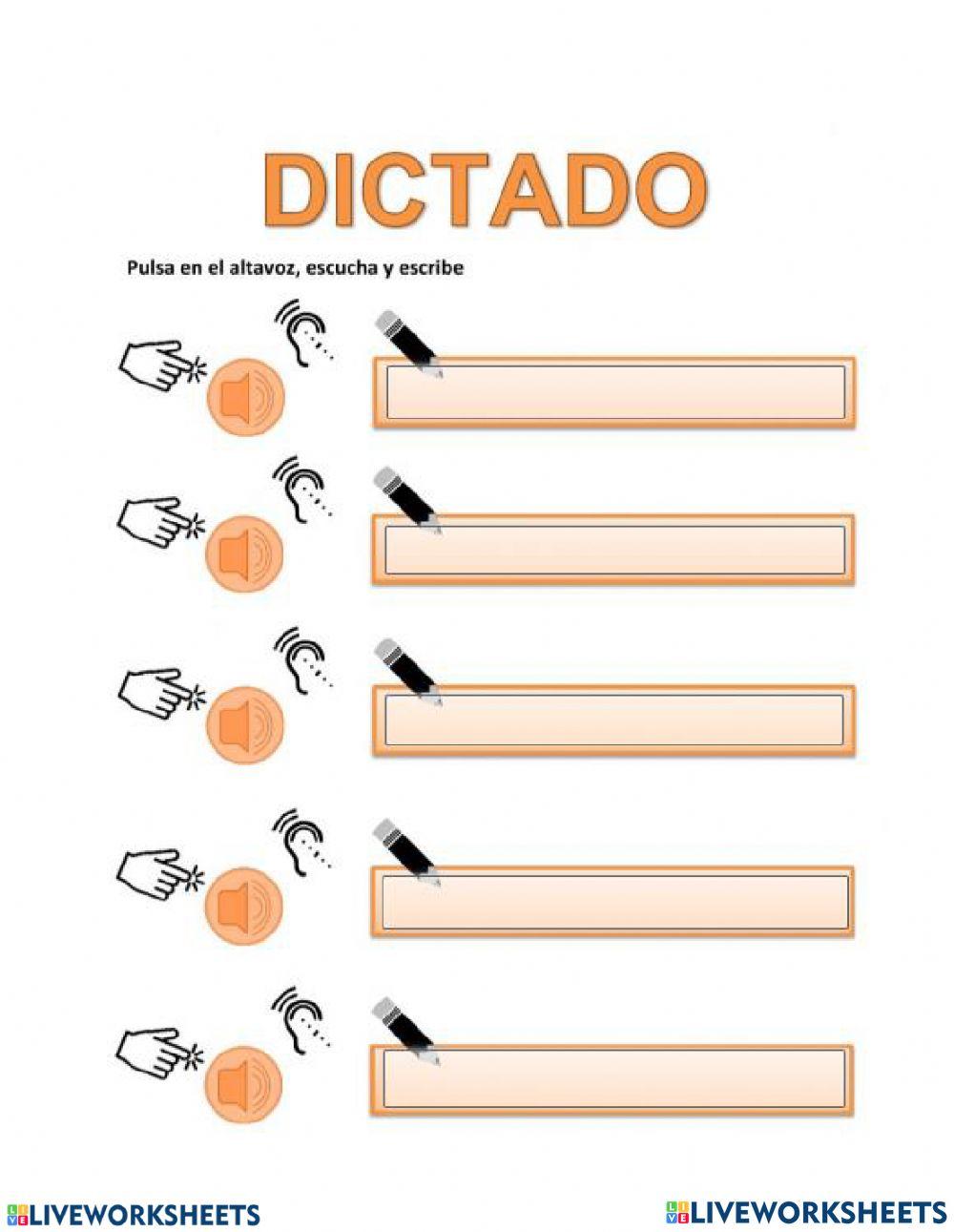 Dictado palabras con M