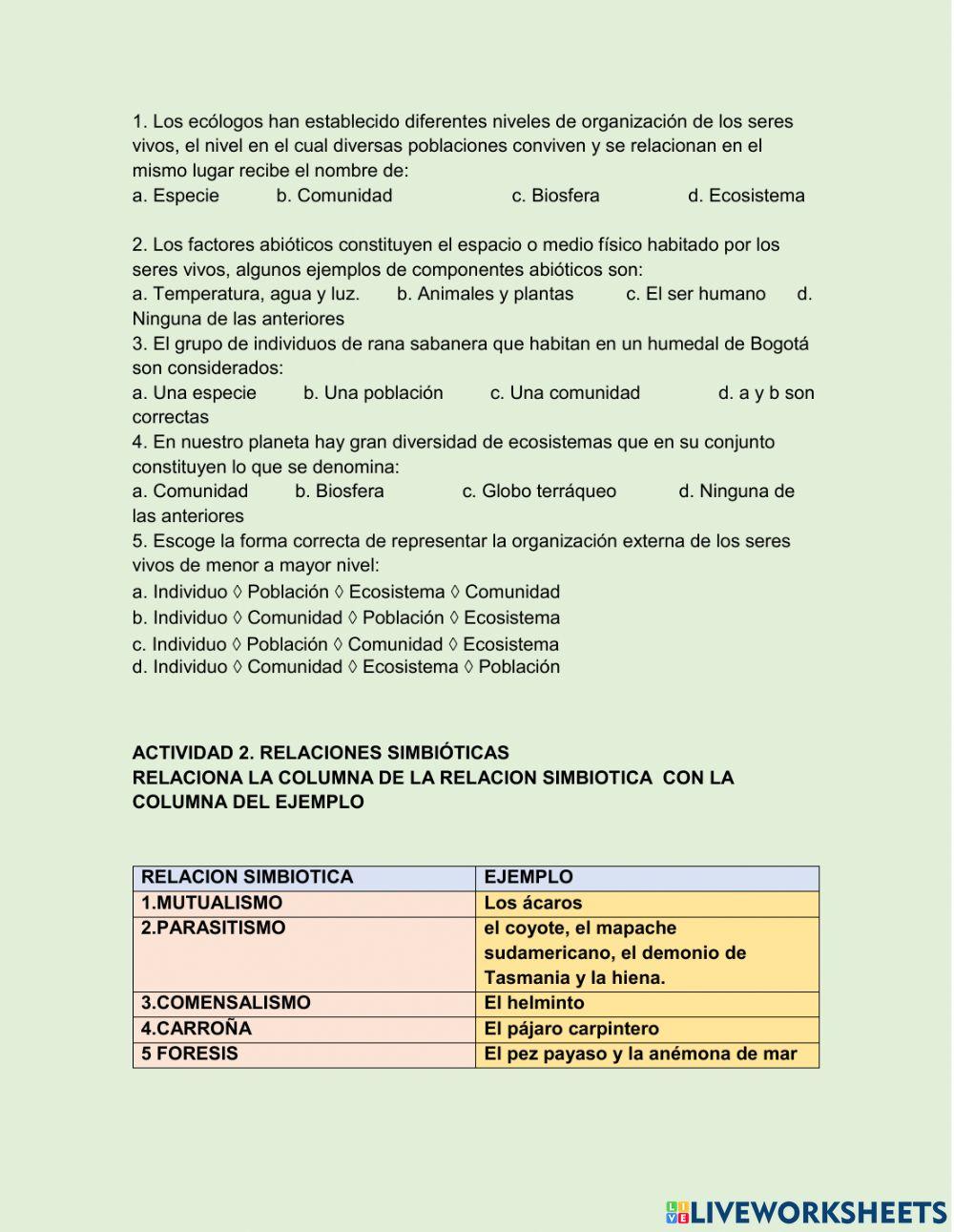 Estructura de un ecosistema