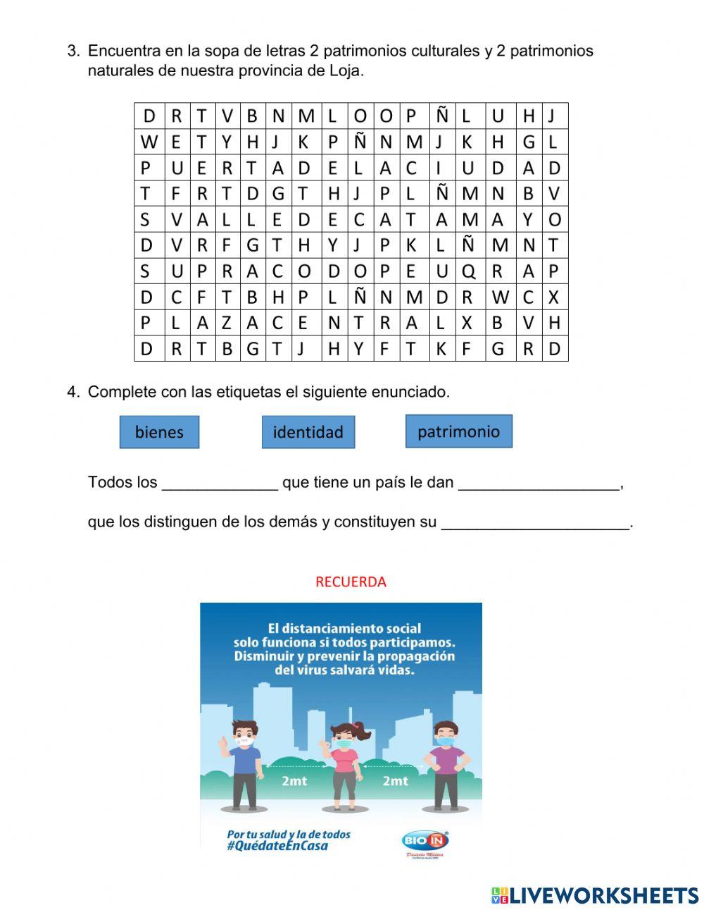 Patrimonio cultural y natural del país.