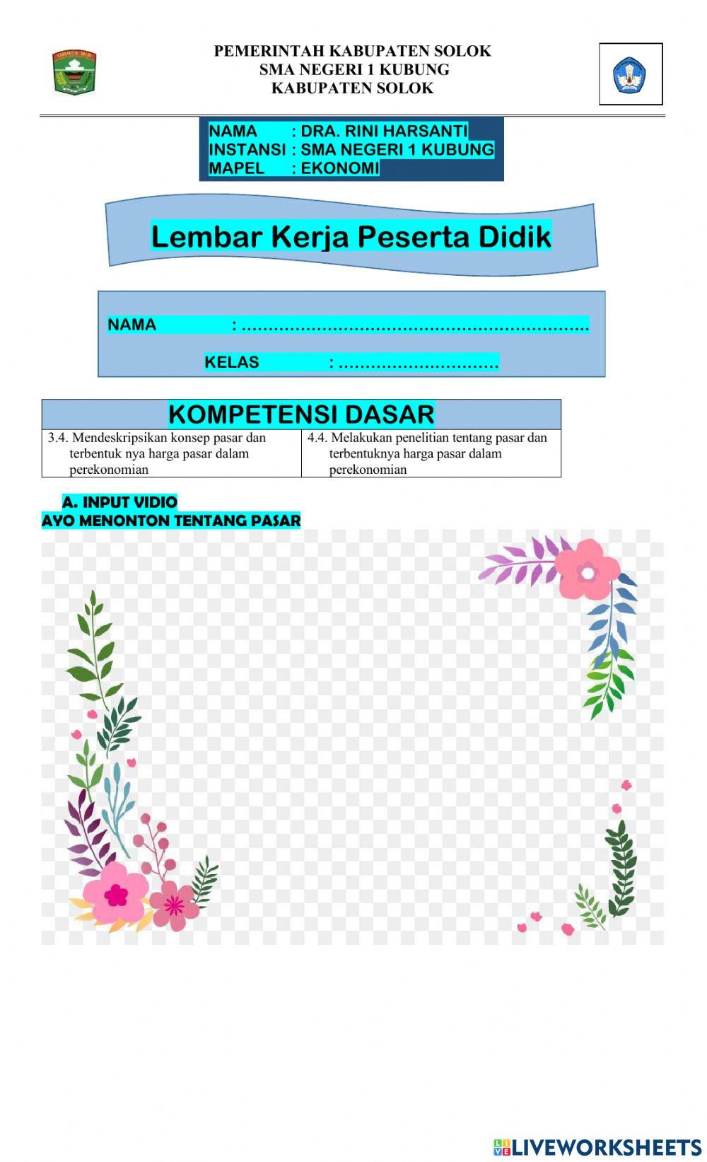 Lkpd ekonomi kelas x