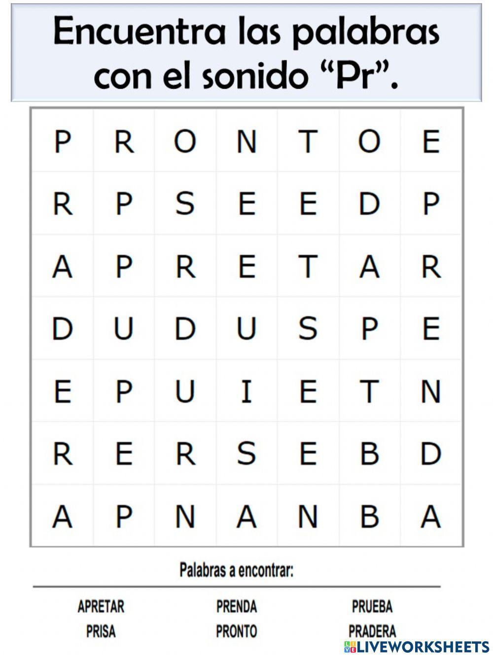 Vocabulario del sonido pr