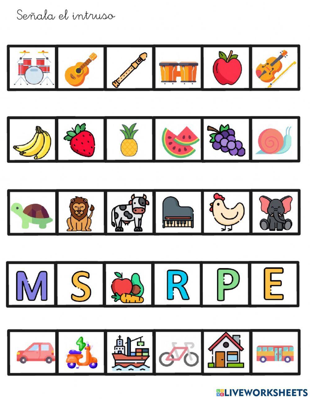 Encuentra el intruso