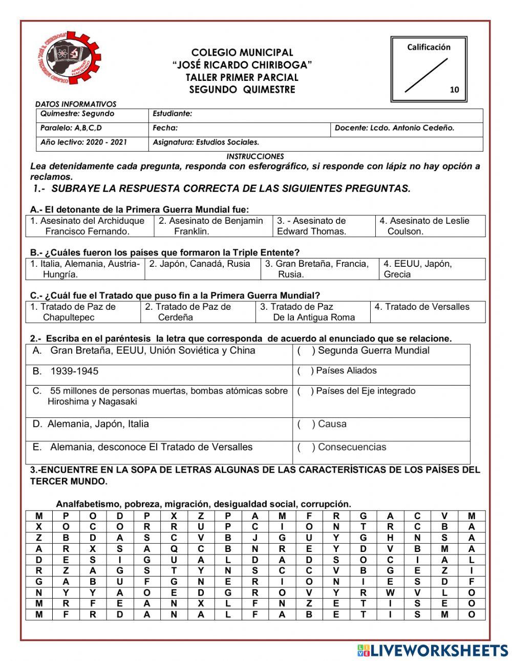 Guía y Taller de Estudios Sociales