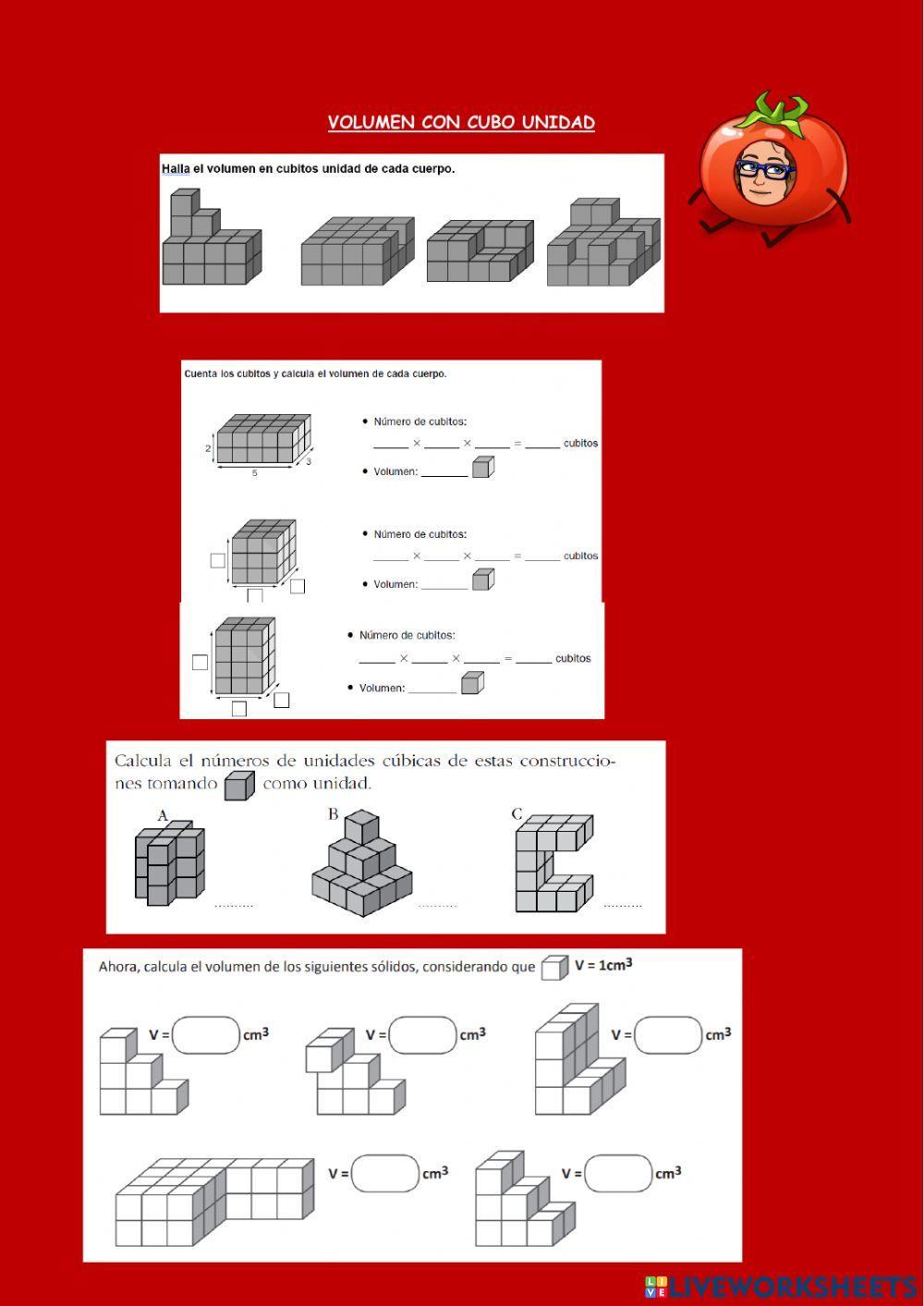 Volumen con cubo unidad