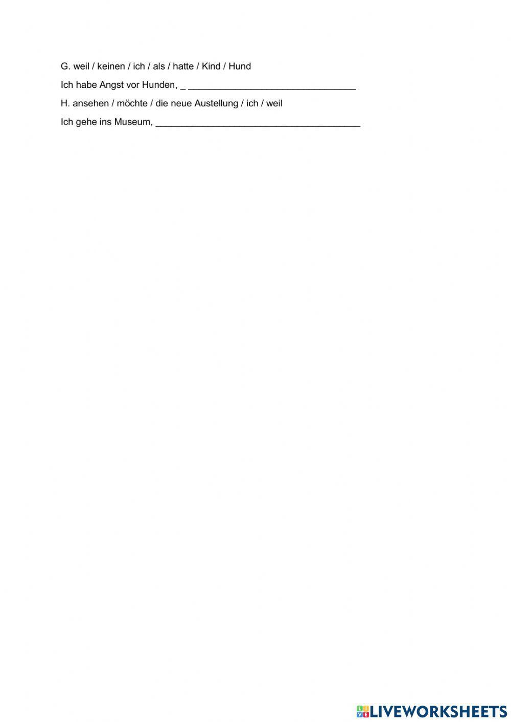 Weil und dass Sätze