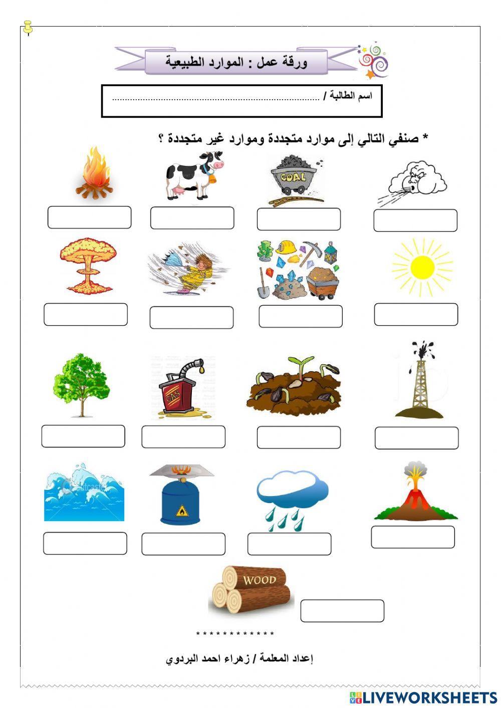 الموارد الطبيعية