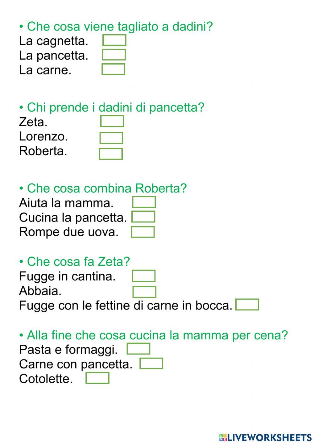 Comprensione del testo