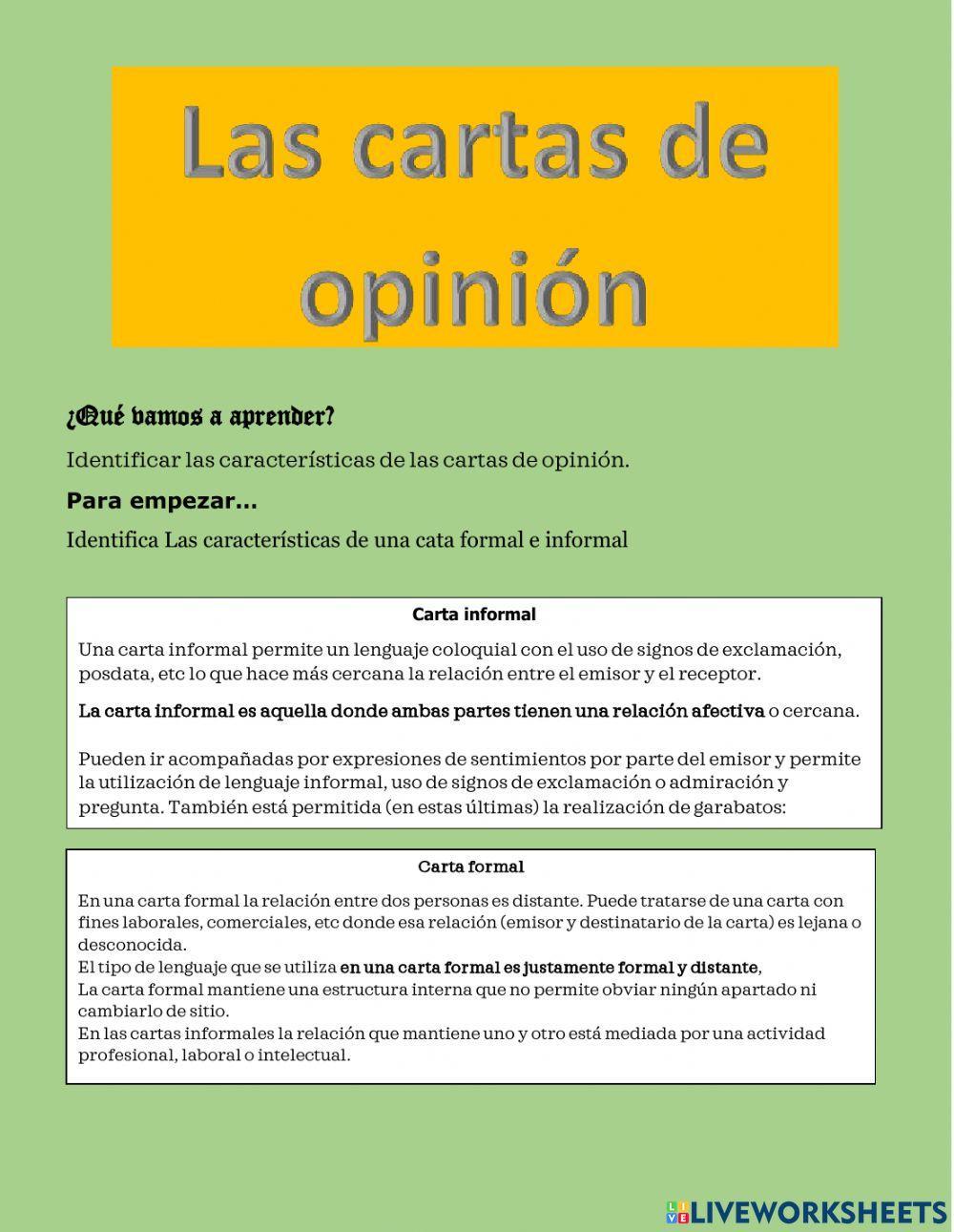 carta informal