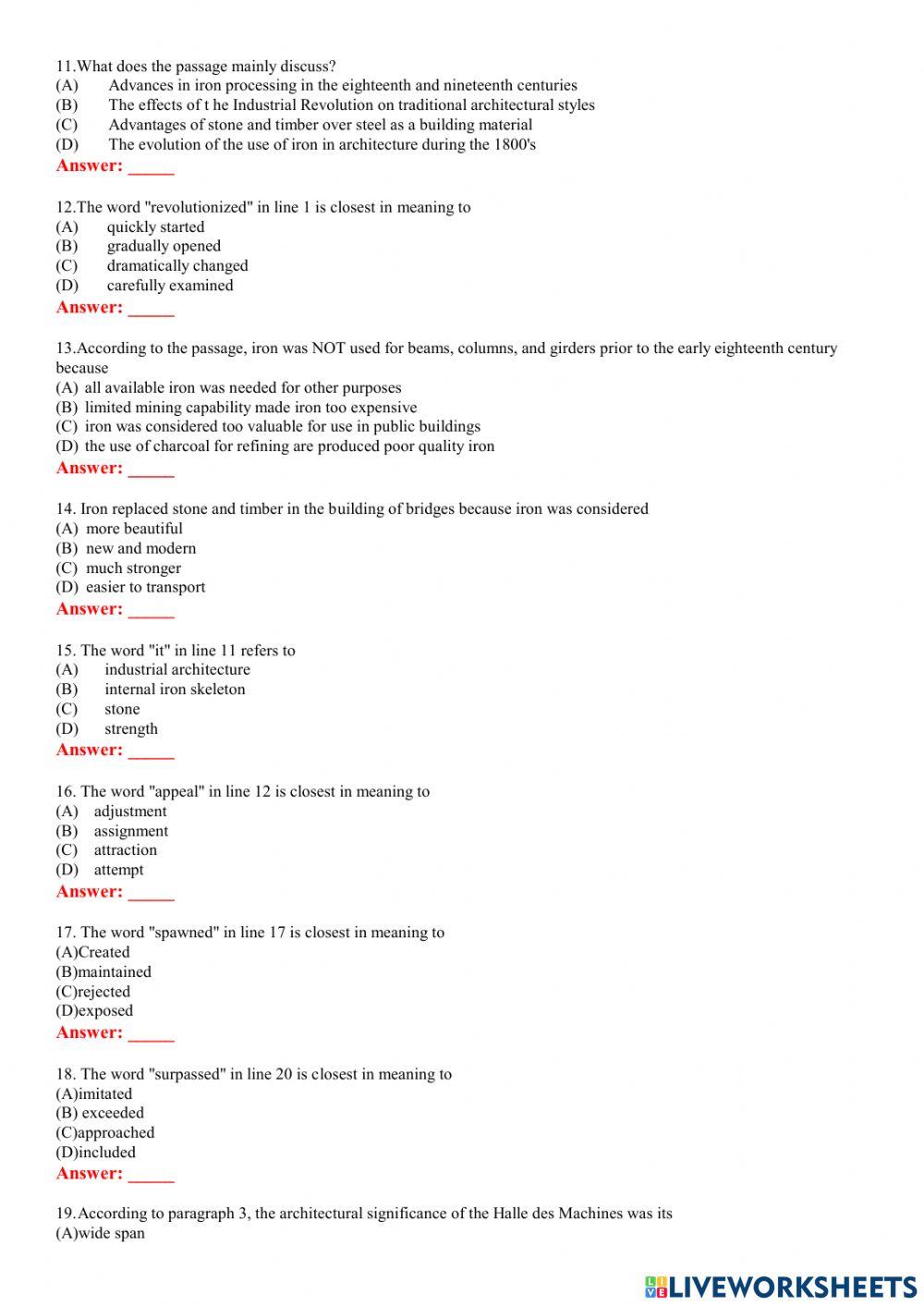 TOEFL prediction 1 (reading)