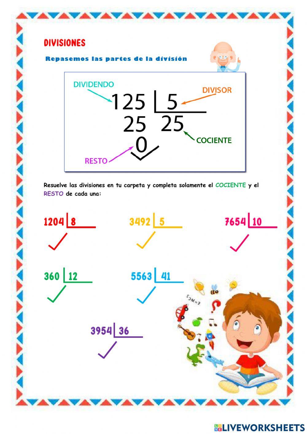 Multiplicaciones y divisiones