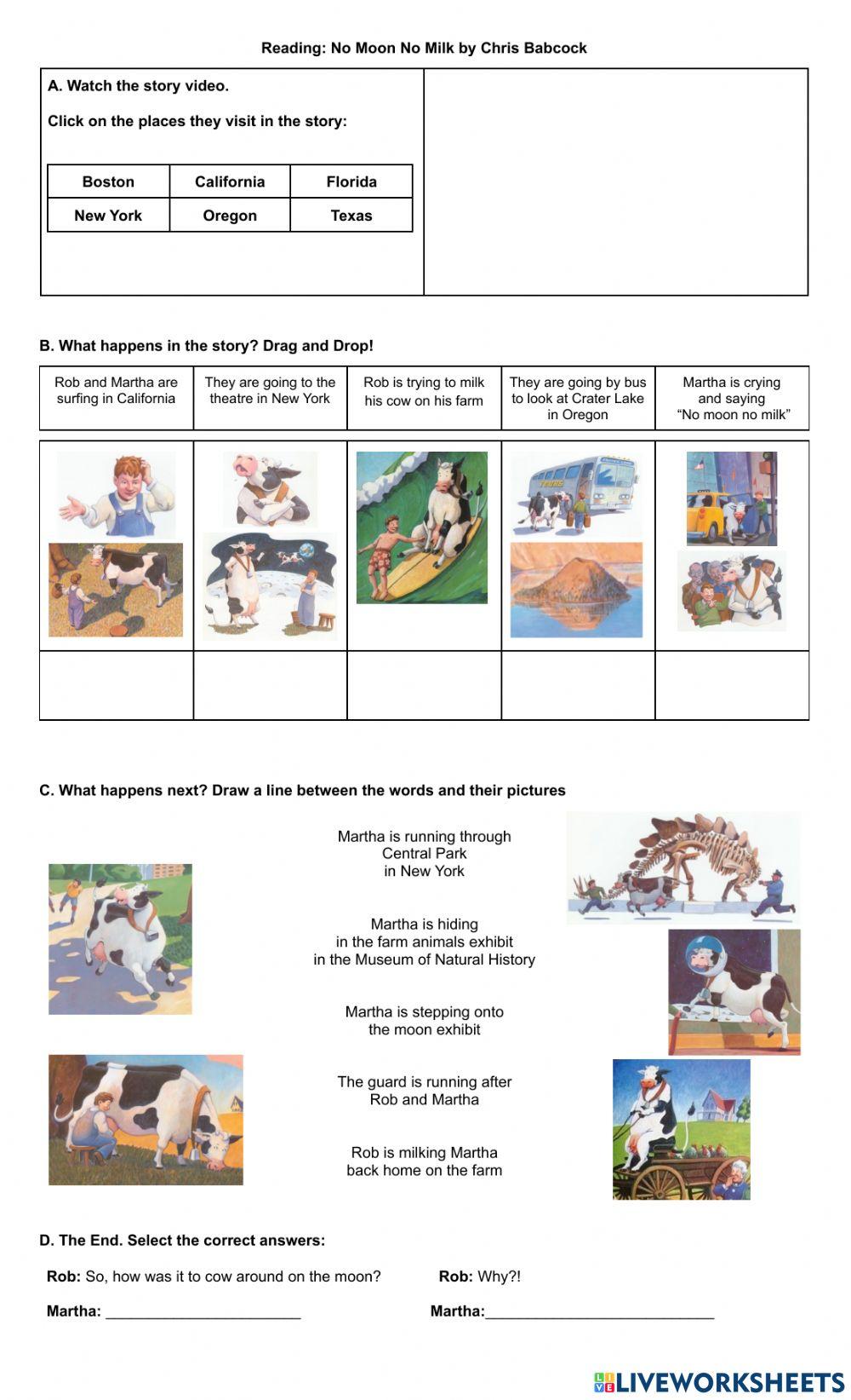 Reading and Listening: No Moon No Milk