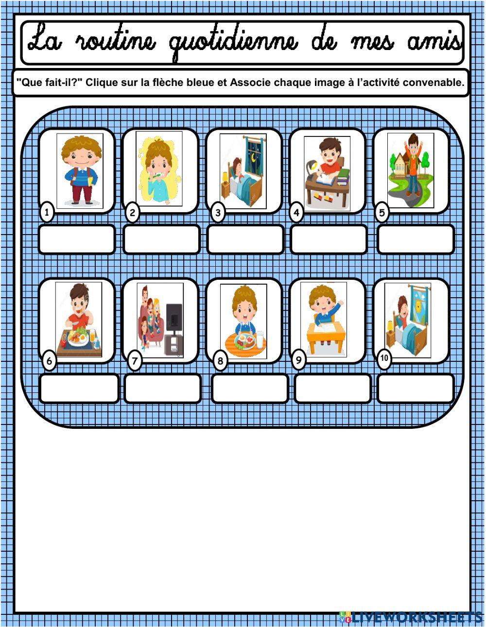 La routine de mes amis