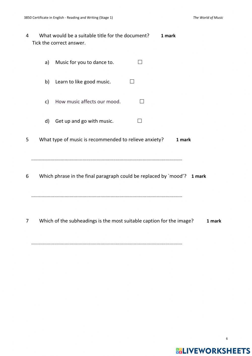 City & Guilds Stage 1