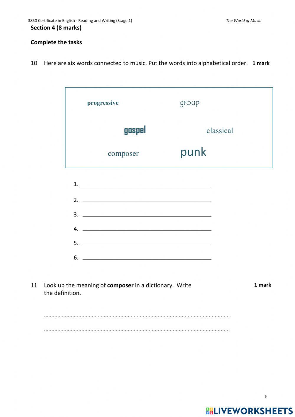 City & Guilds Stage 1