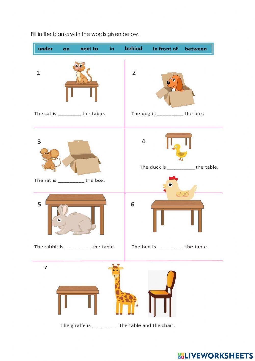 Prepositions of Direction