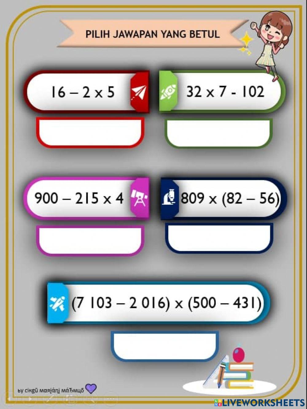 Latihan Nombor Bulat