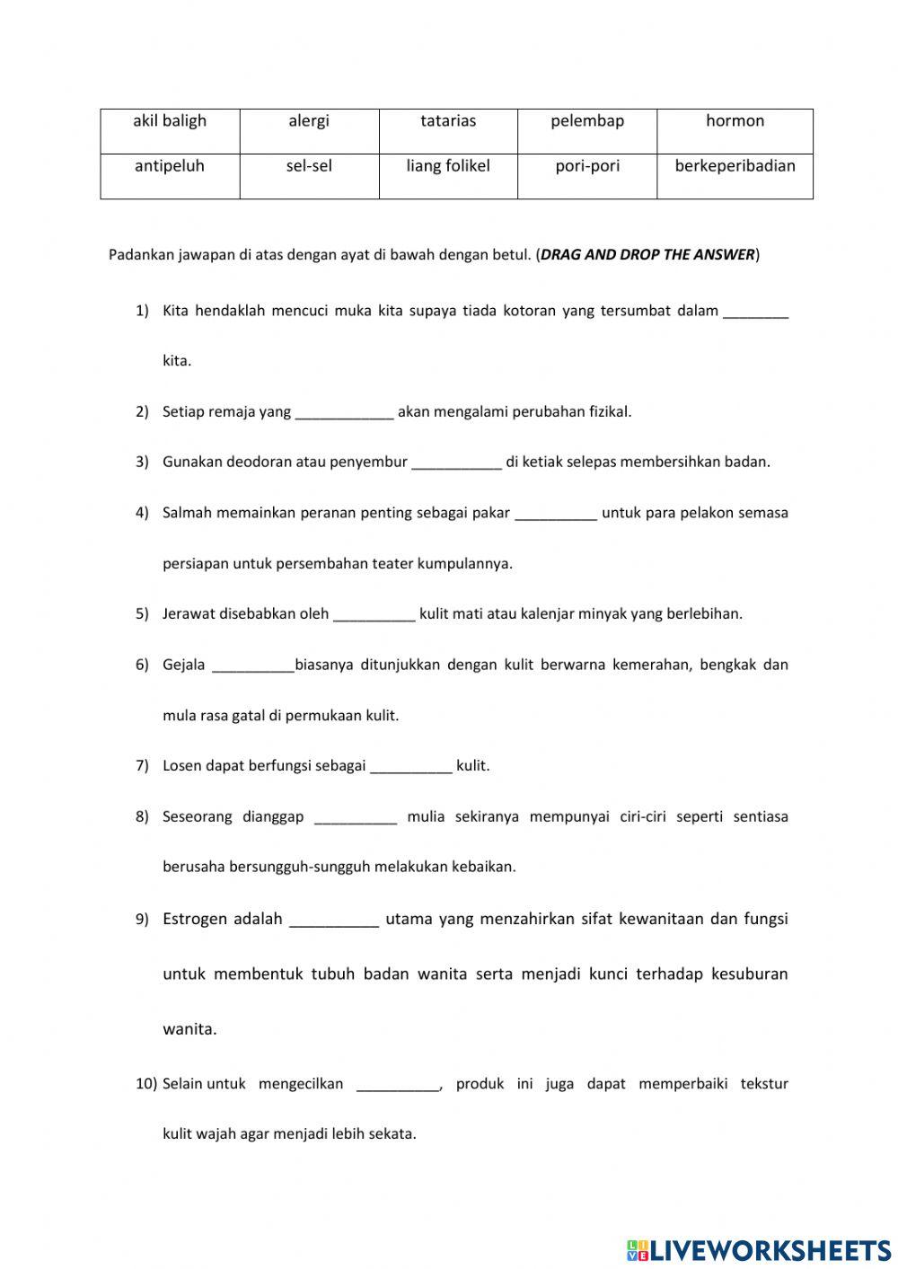 Latihan makna perkataan