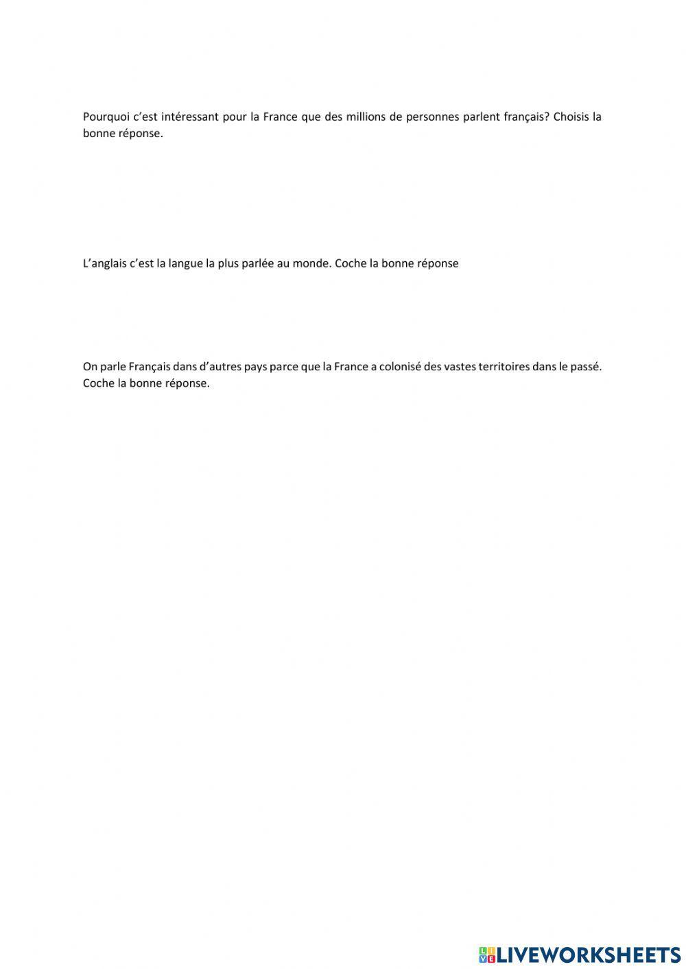 La francophonie: un jour une question