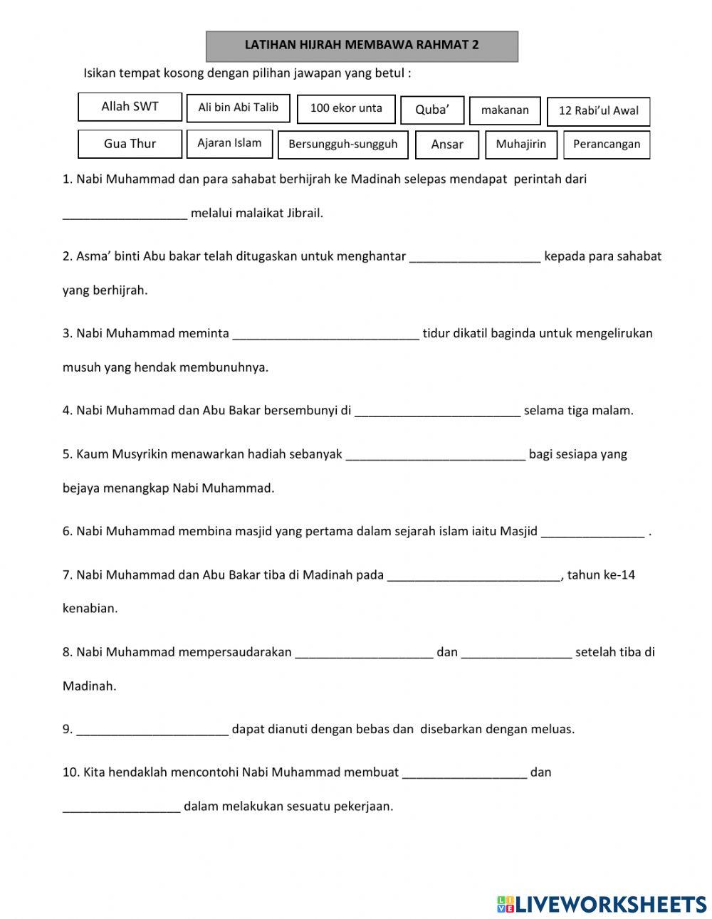 Hijrah membawa rahmat
