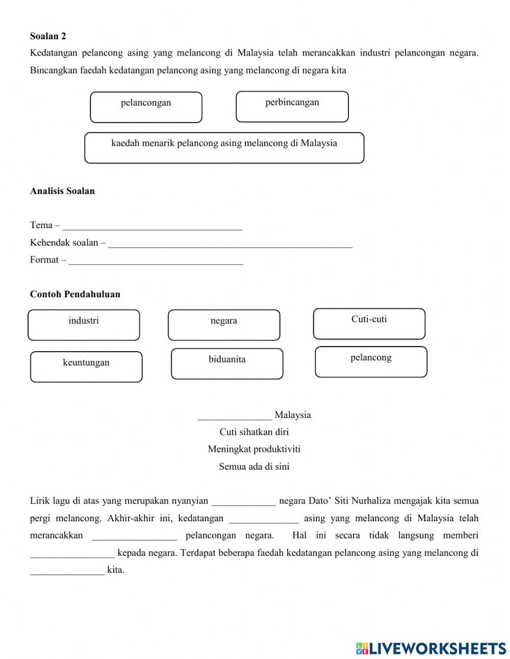 Latihan Melengkapkan Pendahuluan