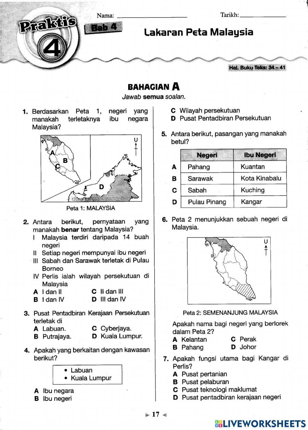 Praktis 4 Lakaran Peta Malaysia
