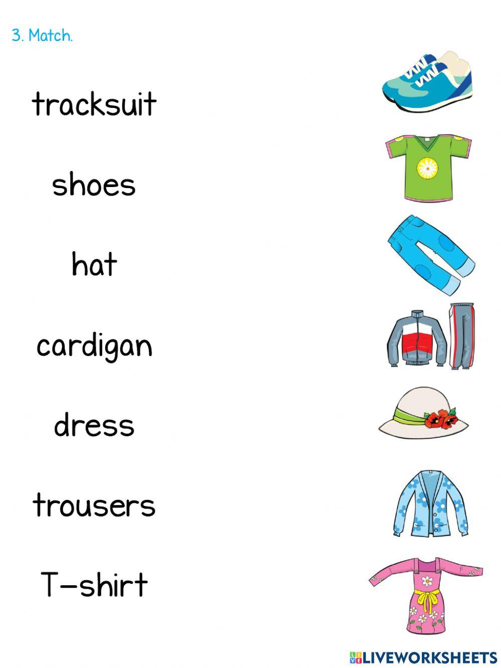 Vocabulary Clothes B-I