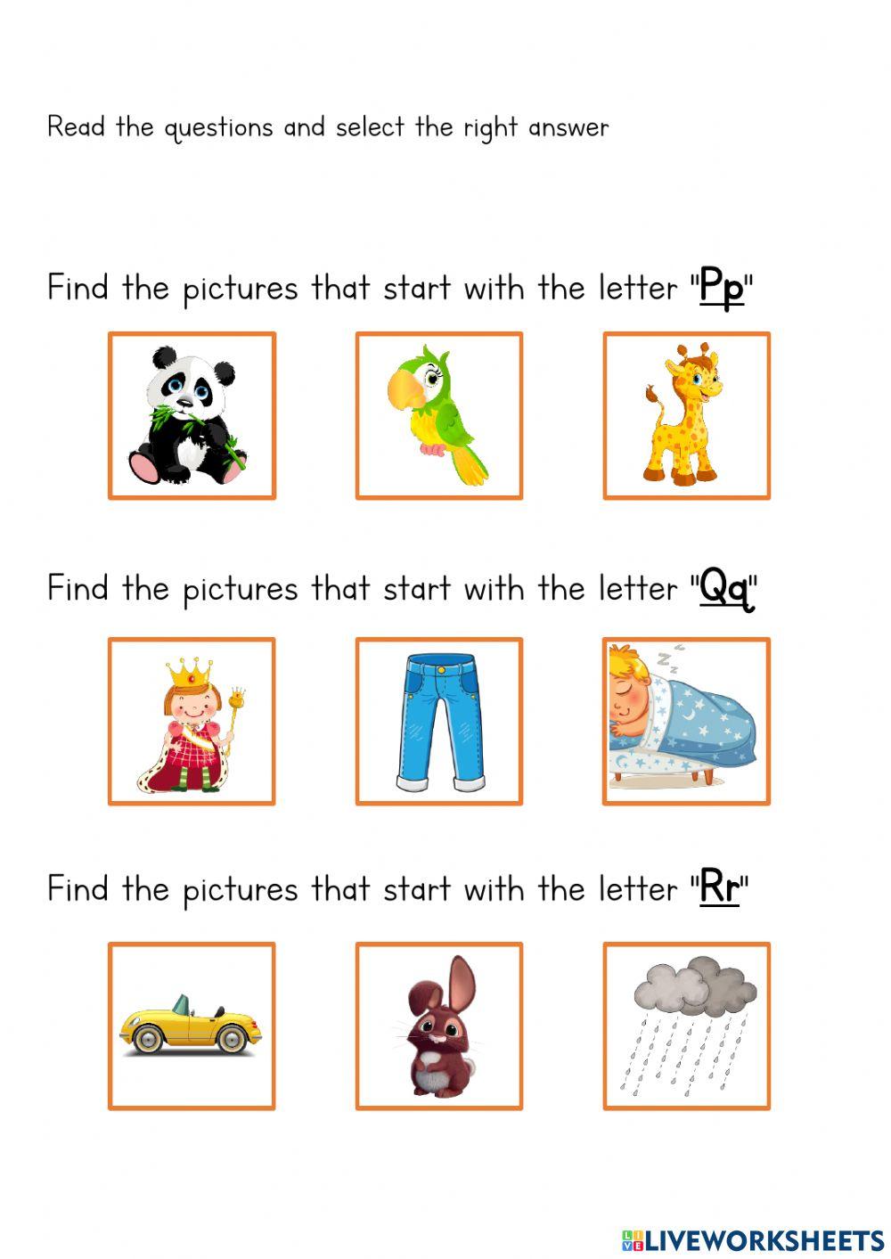 Child evaluation (Alphabets)