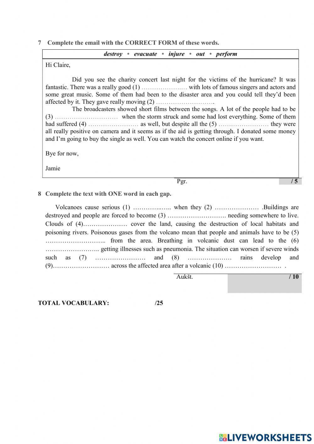 Final 7-8 B2' Grammar vocabulary