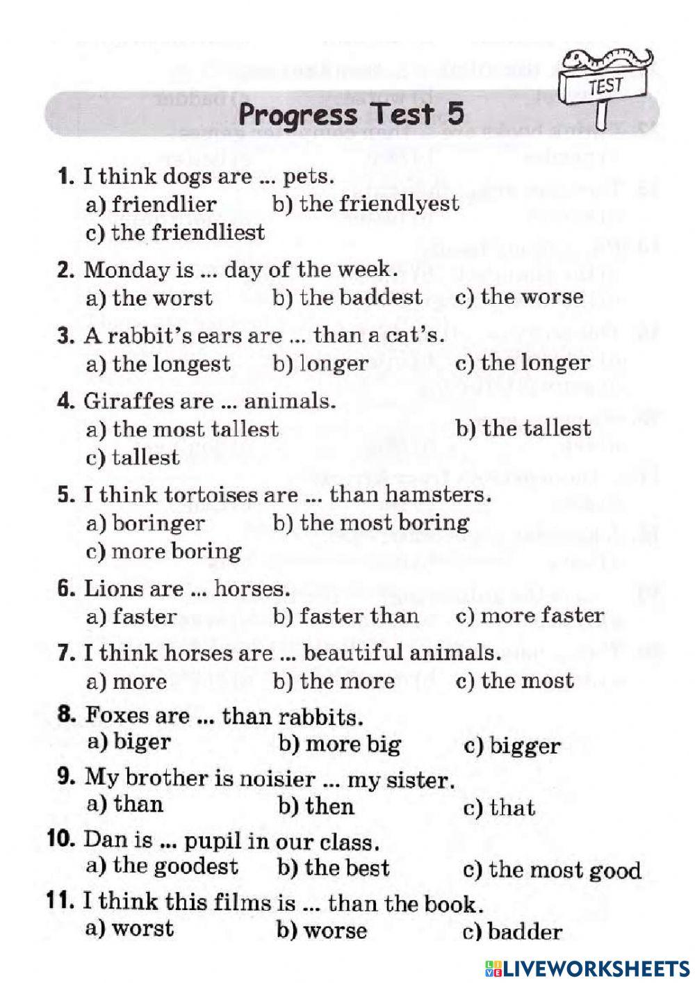 Degrees of comparison