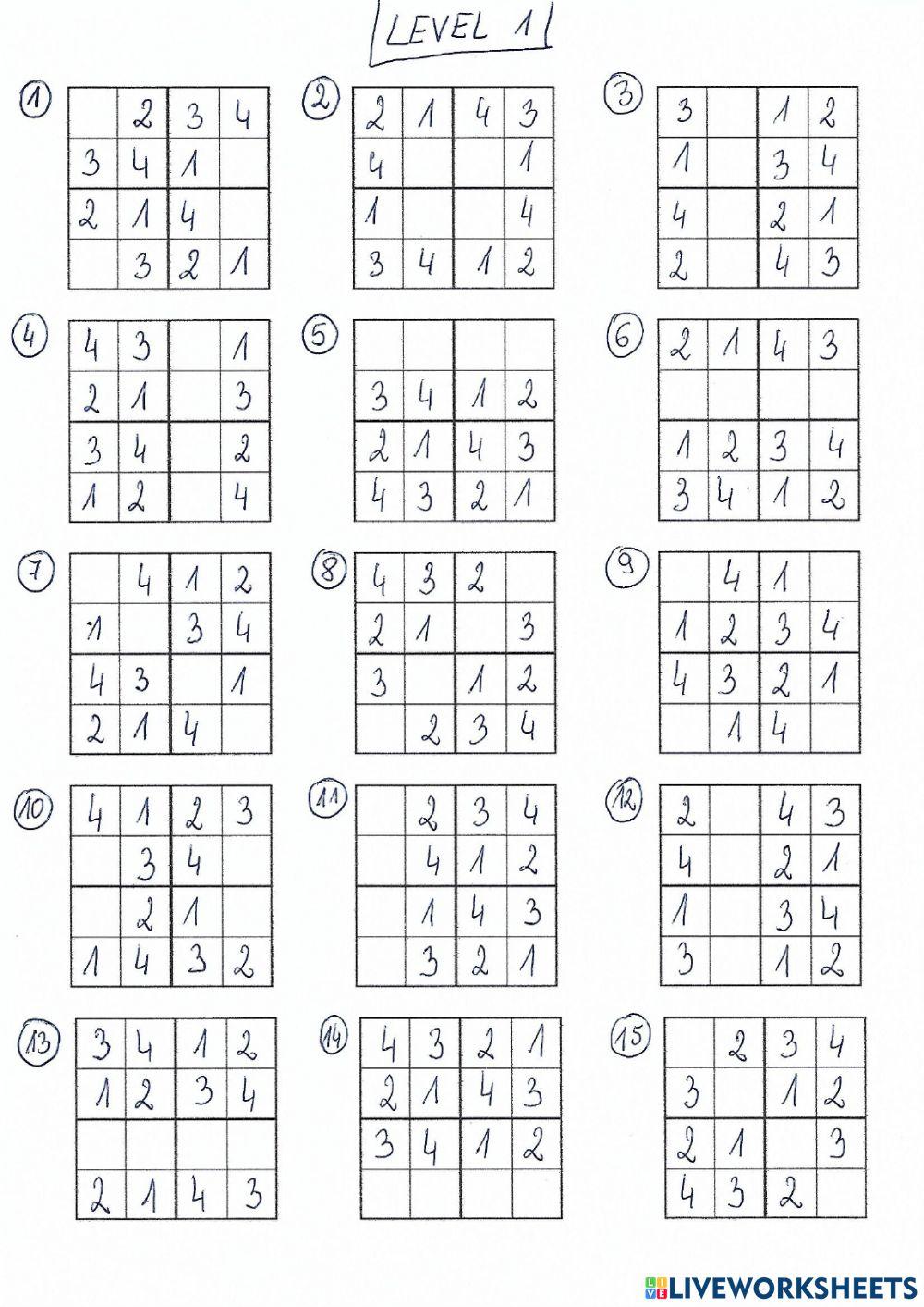 Sudoku level 1
