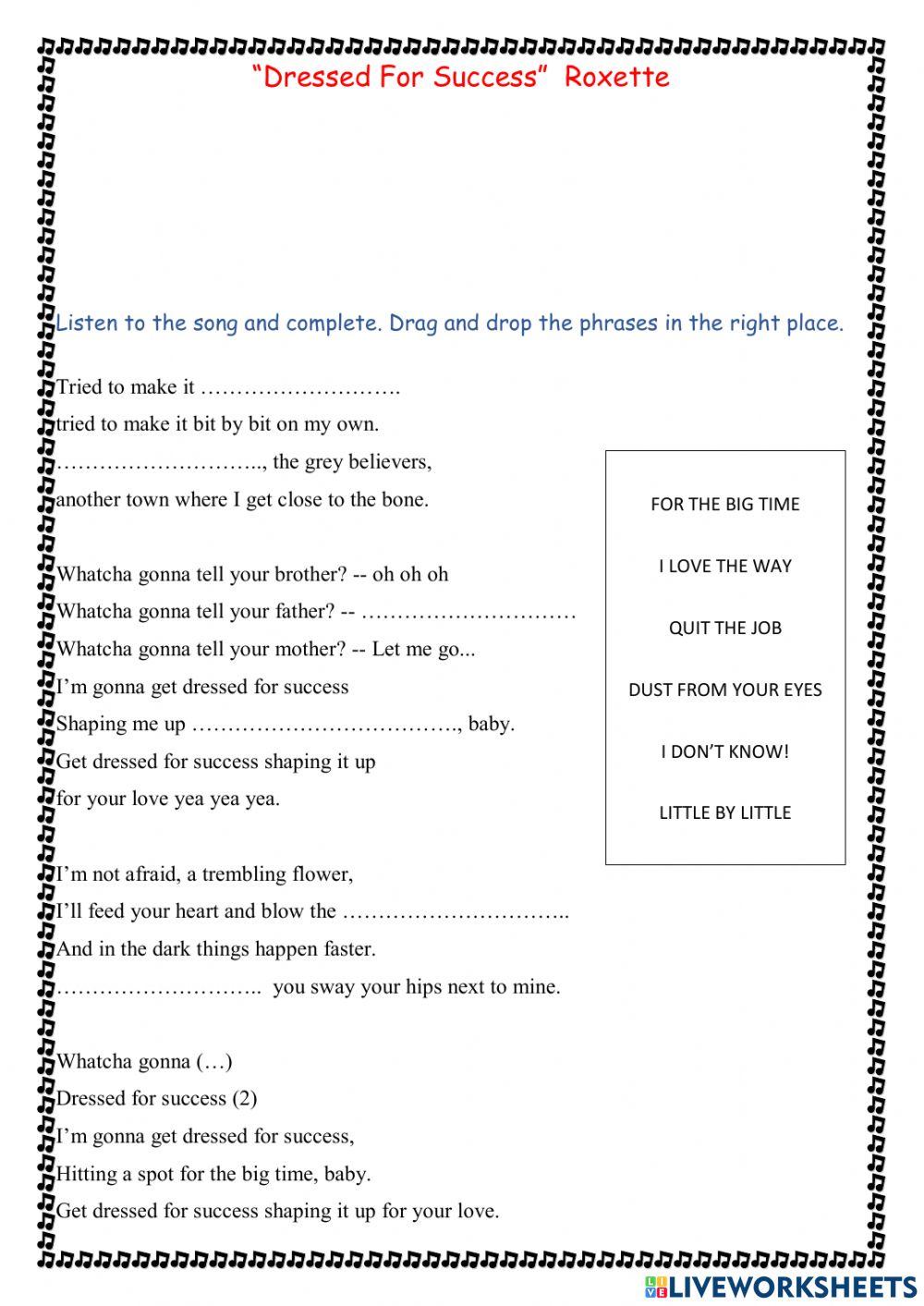 -Dressed for success-