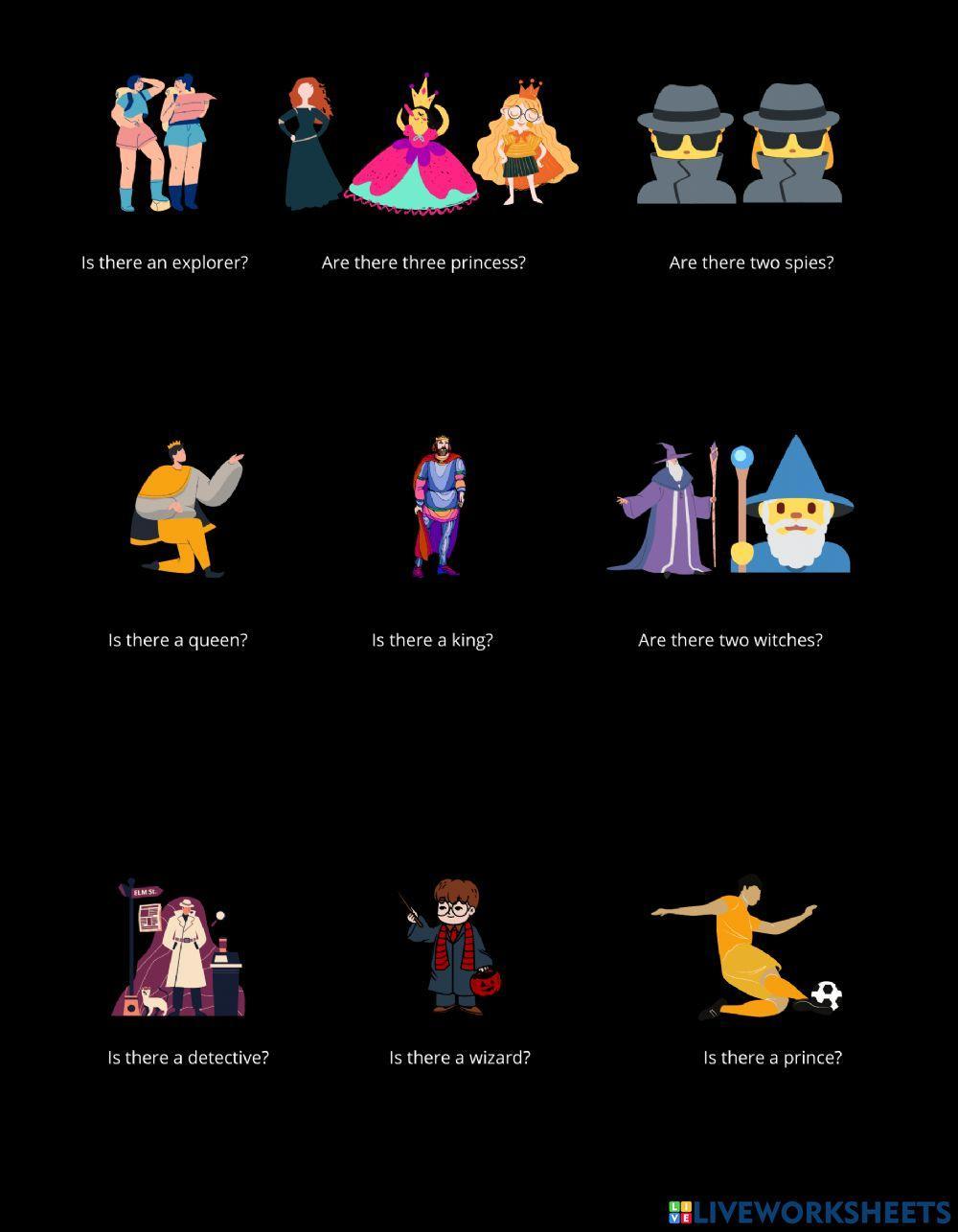 There is-There are: Book Characters