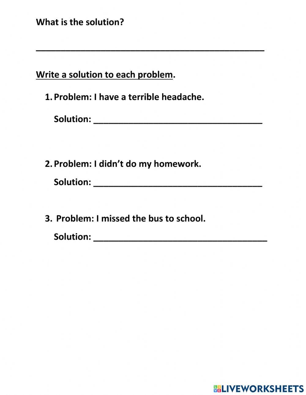 Problem and solutions