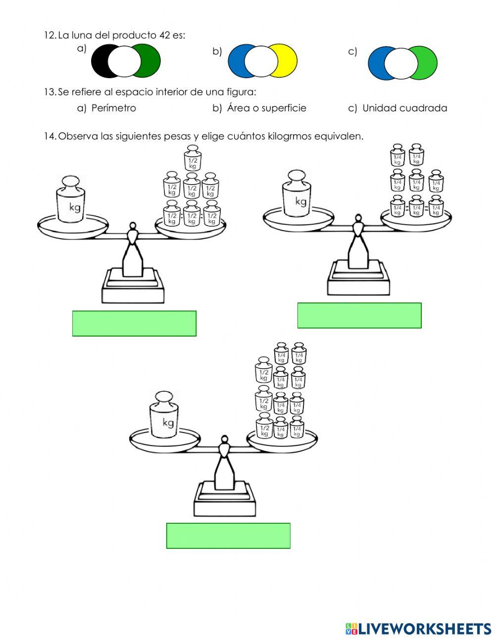 Cuestionario Matemáticas