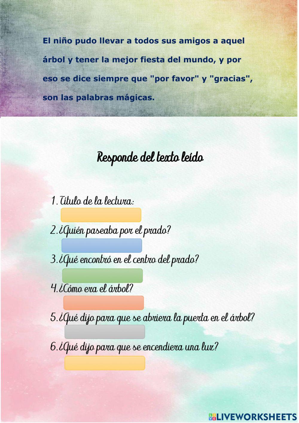 Comprensión de texto