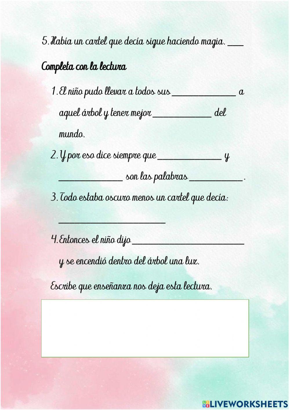 Comprensión de texto