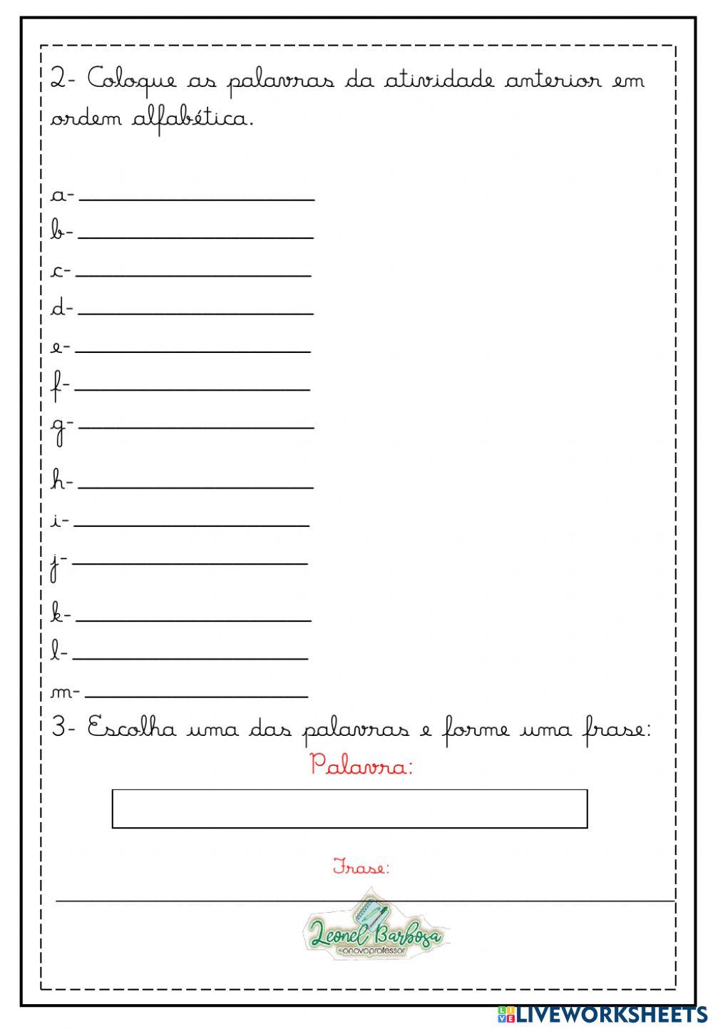 Formação d e palavras e frases