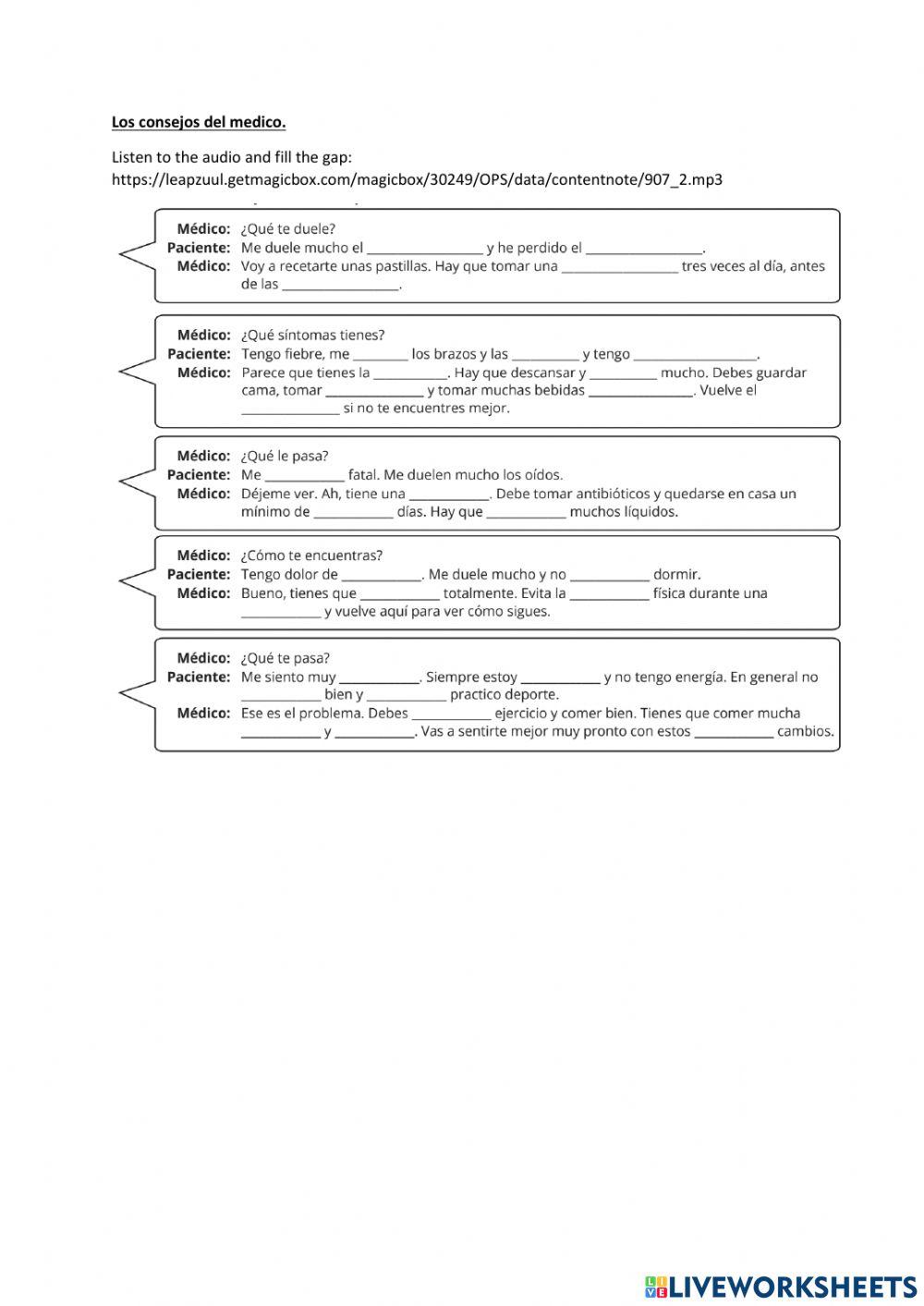 Consejos del médico