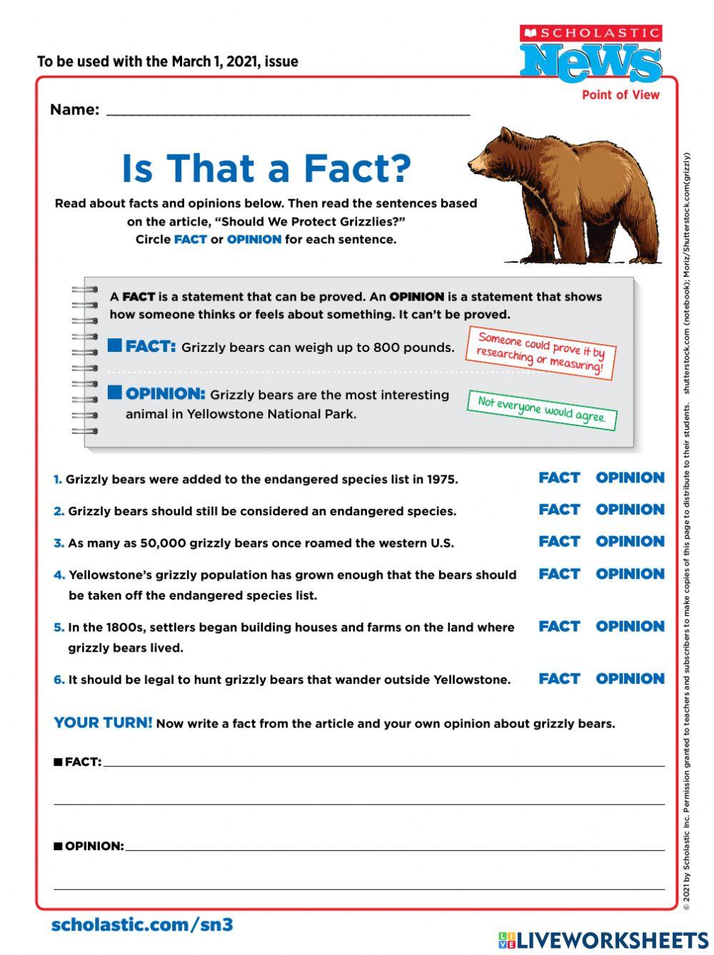 Is it a Fact? Scholastic