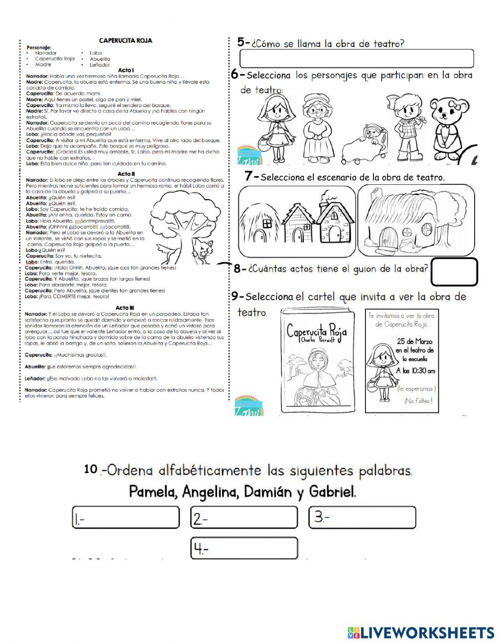 Evaluación Español 2do trimestre