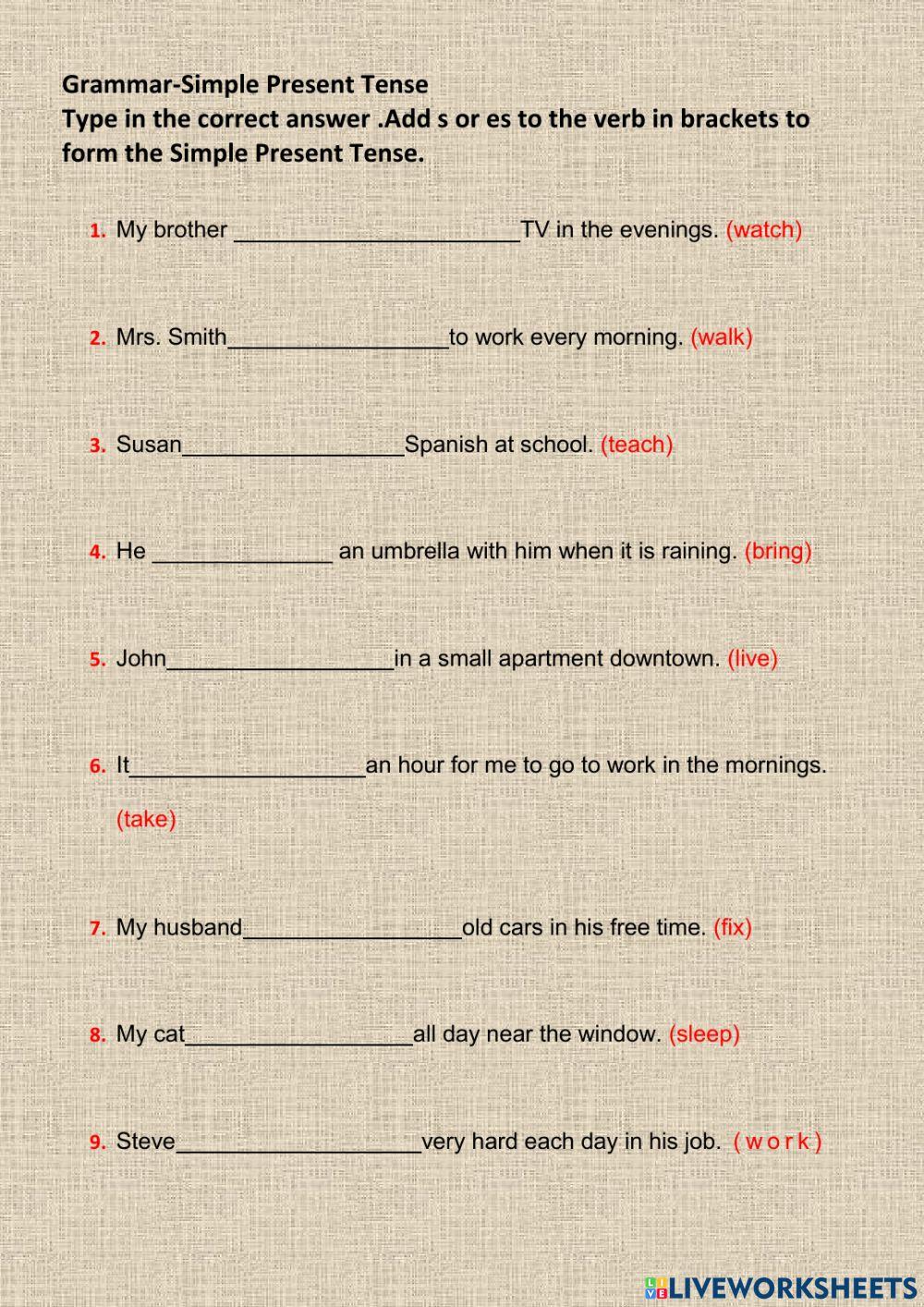 Simple Present Tense